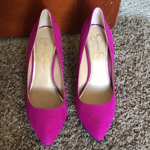 Jessica Simpson Magenta Heels 